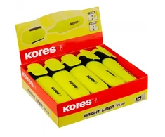 Teksta marķieris KORES BRIGHT LINER dzeltens