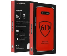 Tel Protect Full Glue 6D Tempered Glass skirtas SAMSUNG GALAXY S22/S23 Juodas (with fingerprint unlock) – 10 PACK