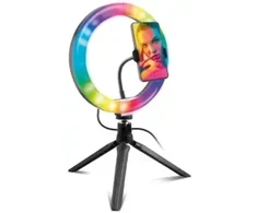 Objektyvas Žiedinė lempa SBS Mobile TESELFIRINGCLIP10RGB, Juodas, Išmanusis telefonas