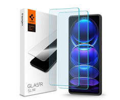 Spigen Glas.TR Slim 2 vnt. - Apsauginis stiklas skirtas Xiaomi Redmi Note 12 Pro 5G/12 Pro+ 5G/POCO X5 Pro 5G