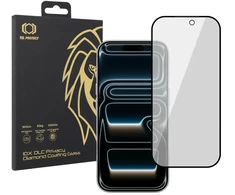 Grūdintas stiklas Tel Protect 10X Privacy DLC Diamond Coating, skirtas Iphone 18 Pro