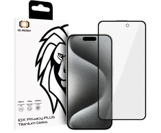 Tel Protect 10X Privacy Titanium grūdintas stiklas, skirtas Iphone 16 Pro/17