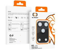 Tel Protect 95% AR+AF Full Metal Camera Protector grūdintas stiklas kamerai, skirtas iPhone 17 Pro, juodas (blokas)