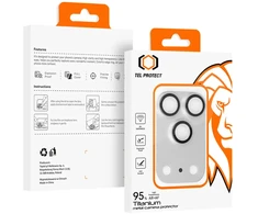 Tel Protect 95% AR+AF Full Metal Camera Protector apsauga kamerai, skirta iPhone 18 Pro Max, sidabrinė (blokas)