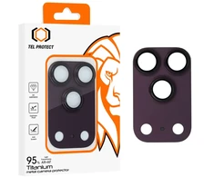 Tel Protect 95% AR+AF Full Metal apsauginis stiklas kamerai, skirtas iPhone 17 Pro Max, violetinis (kameros blokas)