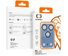Tel Protect 95% AR+AF Full Metal Camera Protector apsauga kamerai, skirta iPhone 17 Pro Max, šviesiai mėlyna (blokas)