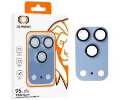 Tel Protect 95% AR+AF Full Metal Camera Protector apsauga kamerai, skirta iPhone 17 Pro, šviesiai mėlyna (blokas)