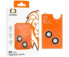 Grūdintas stiklas Tel Protect Titanium Lens 99% AR skirtas Apple iPhone 15/15 Plus skaidrus (objektyvui 2 vnt)