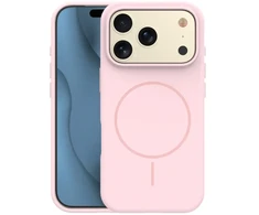 TFO Plonas silikoninis Mag dėklas, skirtas iPhone 17 Pro 6,3" / 18 Pro 6,3", šviesiai rožinis