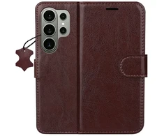 TFO Išmanusis „Luxe“ odinis dėklas, skirtas Samsung Galaxy S26 Ultra, rudas