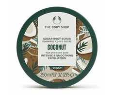 „The Body Shop“ kūno šveitiklis labai sausai odai su kokosų ekstraktu (kūno šveitiklis), 250 ml