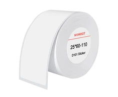 Terminės etiketės Niimbot lipdukai 25x60 mm, 110 vnt (balti)