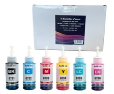 Evoke Rašalo kasetė „GenerInk Epson T673X BK| C| M| Y| LC| LM“ 6 x 70 ml