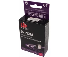 Rašalo kasetė UPrint Brother LC123M125XLM rausvai raudona