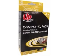 UPrint Ink C-551XL-PACK / CLI551 rašalas, 2x juodas, 1x žydras, 1x purpurinis 1x, geltonas