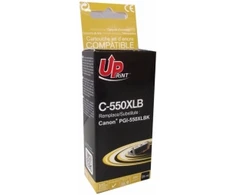 Suderinamas su „UPrint“ rašalo kasetė / PGI550BK XL, C-550XLB, juoda, 25 ml, didelės talpos