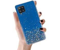 Toptel Topt Brilliant skaidrus dėklas skirtas Samsung Galaxy A42 5G mėlynos spalvos
