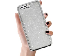 Toptel Topt Elektro Glitter dėklas skirtas Huawei P10 sidabro spalvos