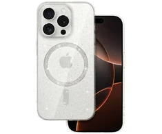 Toptel Topt Glitter Magsafe dėklas skirtas Apple iPhone 16 Pro skaidrus