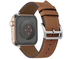 Toptel Topt Leather apyrankė skirta Apple Watch 38/40/41 design 1 rudos spalvos