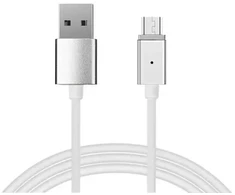 Toptel Topt Kabelis Magnetic Type 1 – USB į Micro USB – su detachable plug 1 metras Sidabrinis (blister pack)