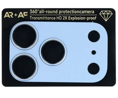 Toptel Grūdintas stiklas aliuminio metalo visiškai dengiantis fotoaparato objektyvą, skirtas Iphone 18 Pro Max, mėlynas (fotoaparato salelė + tinklelis)