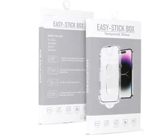Toptel Grūdintas stiklas Visų kraštų klijai Lengvai klijuojamas dėžutėje, skirta IPHONE 17 PRO/18 PRO Juodas