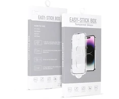 Toptel Grūdinto stiklo „Full Glue“ lengvai prilimpanti dėžutė, skirta „iPhone 17 AIR“ (juodai)