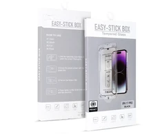 Toptel Grūdinto stiklo „Full Glue“ privatumo lengvai prilimpanti dėžutė, skirta IPHONE 17 PRO MAX, Juodas