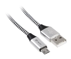 TRACER USB 2.0 AM - micro 1.0m juodas-sidabrinis cable