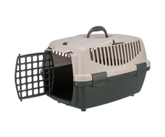 Trixie „Capri 2“ transportavimo dėžė, XS–S: 37 × 34 × 55 cm, tamsiai pilka / rausva