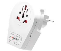 Adapteris Schuko kištukas – universalus lizdas 230V 16A su USB + USB-C 20W SKROSS