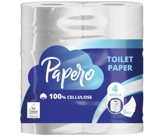 Tualetes papīrs PAPERO, 3 slāņi, 15.95 m, 145 loksnes, 4 ruļļi