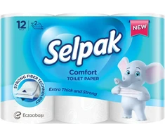 Tualetes papīrs SELPAK Comfort, 2 slāņi, 18m, 150 loksnes, 12 ruļļi