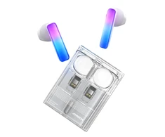 TWS Joyroom JR-TC1 IceLens Series belaidės ausinės su LED lights – baltos spalvos