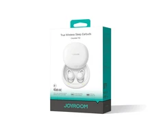 TWS Joyroom JR-TS2 Cozydots Series belaidės ausinės su akcyviu triukšmo slopinimu, Bluetooth 5.3 – baltos spalvos