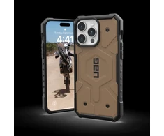 UAG Urban Armor Gear dėklas PATHFINDER, suderinamas su „Magsafe“, skirtas IPHONE 15 Pro Max, tamsiai žemės spalvos.