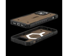 UAG Urban Armor Gear dėklas PATHFINDER, suderinamas su „Magsafe“, skirtas IPHONE 15 Pro Max, tamsiai žemės spalvos.