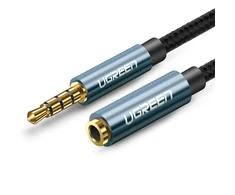 Garso AUX kabelio prailginimas 3.5mm UGREEN AV118 1.5m - Mėlynas