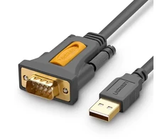Ugreen adapterio laidas USB-A – DB9 RS-232 1,5 m pilkas (CR104)