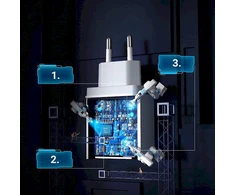 Įkroviklis Ugreen CD122 USB-A 18W, baltas