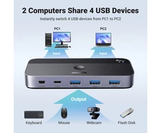 Ugreen CM662 USB 3.0 jungiklis 2-in-4 jungiklis + 2x USB-A laidas - juodas
