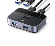 Ugreen CM757 2in1 adapteris 2x USB-A 3.0 (įvestis) / 2x USB-A (išvestis) - pilkos spalvos