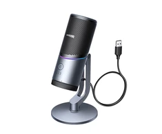 Ugreen CM769 Desktop Microphone su USB-A, RGB LED - sidabro spalvos