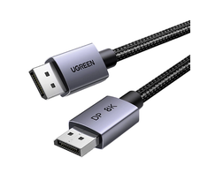 Kabelis DisplayPort 1.4 Ugreen DP120, 8K 60Hz, 32.4Gbps, 1m (juoda)