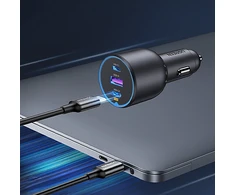 Ugreen 130W 3-Port Fast Car Char pilka Ausinės, Mobilus kompiuteris, Mobilusis telefonas, , Išorinė baterija, Telefonas Pilka Cigarų pridegiklis Automatinis