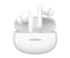 Ugreen HiTune T6 belaidės ausinės with ANC function + USB-A – USB-C kabelis – baltos spalvos