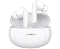 Ugreen HiTune T6 belaidės ausinės with ANC function + USB-A - USB-C kabelis - baltas