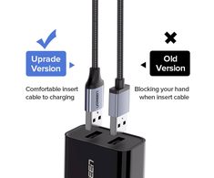 UGREEN micro USB kabelis QC 3.0 2.4A 1.5m - Juodas