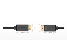 Kabelis Ugreen DP101 DisplayPort to HDMI 2.0m juodas